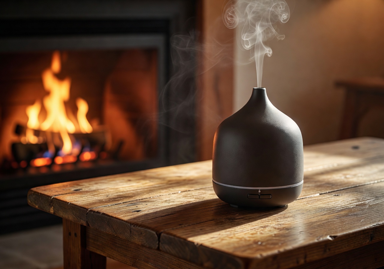 HearthGlow Diffuser X1 on a wooden table