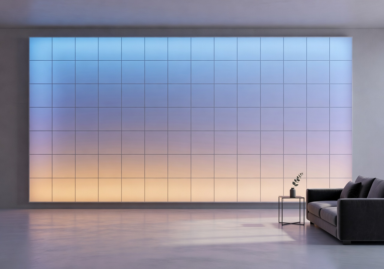 LumaPanel Ambient Light Wall installation